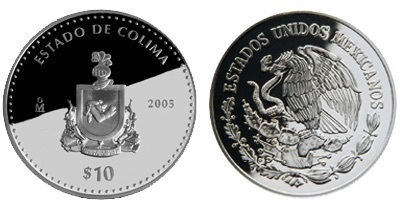 10 Pesos (Colima Heraldry)