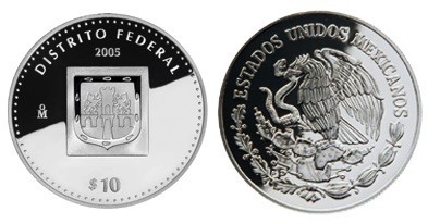 10 Pesos (Federal District Heraldry)