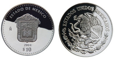 10 Pesos (State of Mexico Heraldry)