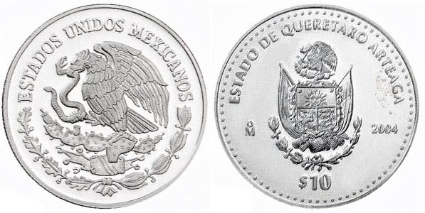 10 pesos (State of Queretaro Arteaga)