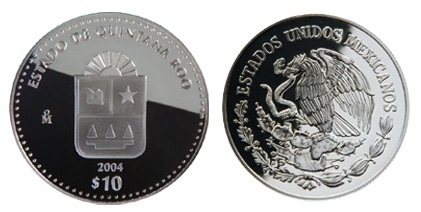 10 Pesos (Quintana Roo Heraldry)