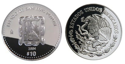 10 Pesos (San Luis Potosí Heraldry)