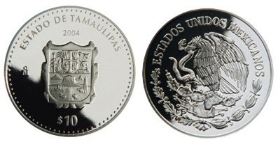 10 Pesos (Tamaulipas Heraldry)