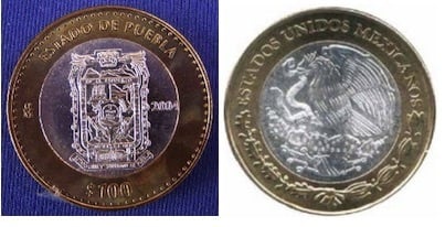 100 Pesos (Puebla Heraldry)