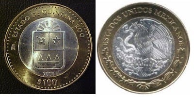 100 Pesos (Queretaro de Arteaga Heraldry)