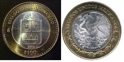 100 Pesos (Quintana Roo Heraldry)