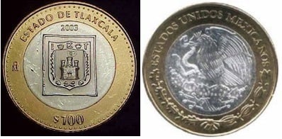 100 Pesos (Tlaxcala Heraldry)