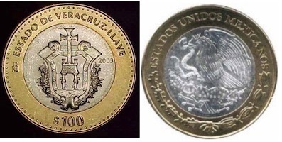 100 Pesos (Veracruz-Heraldic Key)