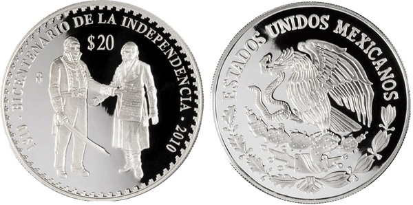 20 Pesos (Independence Bicentennial (Hidalgo and Morelos)))