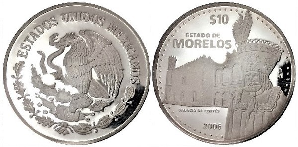 10 pesos (State of Morelos-Palacio de Cortés)