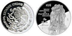 10 pesos (Hidalgo-Reloj Monumental de Pachuca)