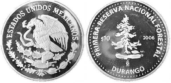 10 pesos (Durango-First Natural Forest Reserve)