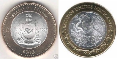 100 Pesos (Colima Heraldry)