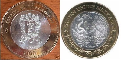 100 Pesos (Guanajuato Heraldry)