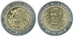5 pesos (Centenario de la Revolución-Heriberto Jara)