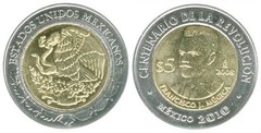 5 pesos (Centenario de la Revolución-Francisco J. Múgica)