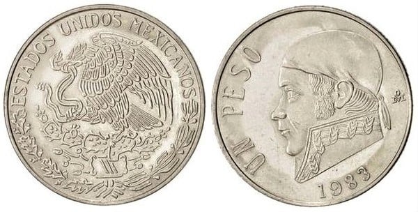 Coin 1 peso 1970 1983 of Mexico Updated Value Foronum