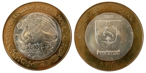 100 pesos (Yucatan Heraldry)