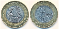 20 pesos (20 Aniversario del Premio Nobel de Literatura a Octavio Paz)