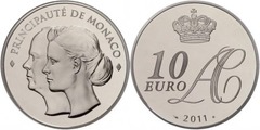 10 euro (Boda de Alberto II y Chaléne)
