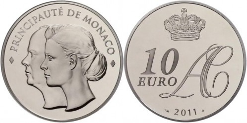 10 euro (Wedding of Albert II and Chaléne)