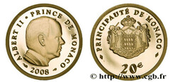 20 euros (Principado de Mónaco -Príncipe Alberto II)