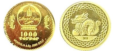 1000 tögrög (Year of the Dragon)