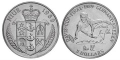 5 dólares (Final de la Copa Davis1989-Alemania/Suecia)