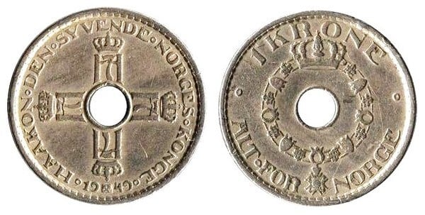 Coin 1 krone 1925 1951 of Norway Updated Value Foronum