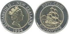 50 cents (H.M.S. Endeavour)