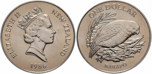 1 dollar (Kakapo Bird)