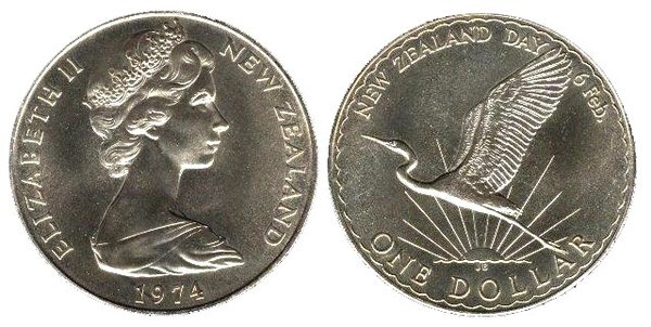 1 dollar (Waitangi Day - New Zealand Day)