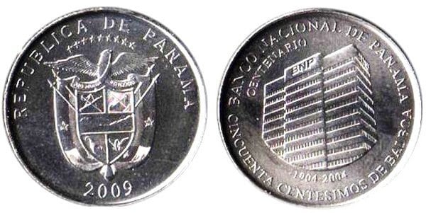 50 centésimos (Centennial of the Banco Nacional de Panama)