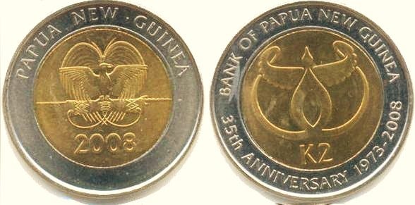 2 kina (35th Anniversary of the Bank of Papua)