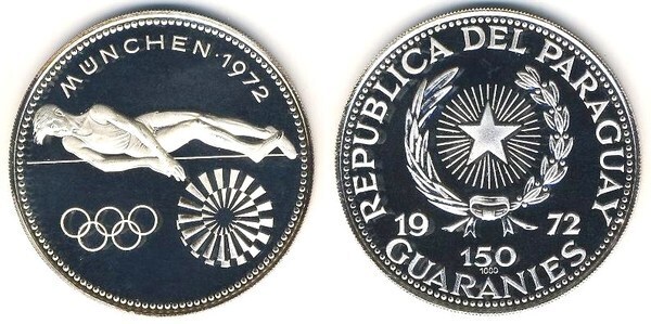 150 guaraníes (Munich Olympics.1972-High Jumping)