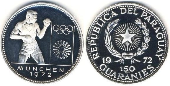 150 guaraníes (Munich Olympics.1972-Boxing)