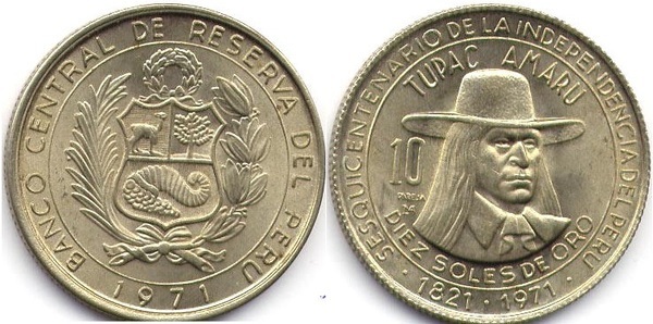 10 soles (150th Anniversary of Independence)