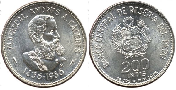 200 intis (150th Anniversary of the Birth of Marshal Andres A. Carceles)