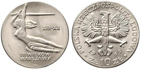 10 zlotych (700th Anniversary of Warsaw)