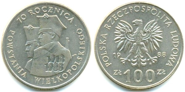 100 zlotych (70th Anniversary of the Uprising of Greater Poland)