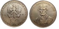 50 zlotych (Duque Casimiro I el Restaurador)