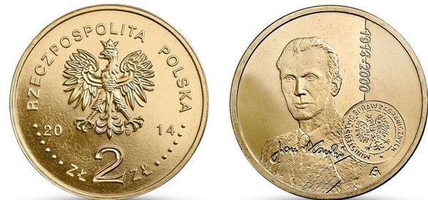 2 zlote (Centenary of Professor Jan Karski's birth)