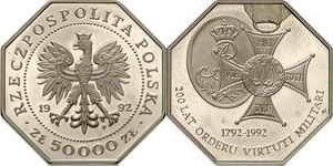 50.000 złotych (200th Anniversary of the Order Virtuti Militari)