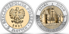 5 zlotych (Puerta de la Grúa en Gdansk)