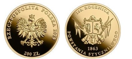 200 zlotys (160th anniversary of the January Uprising)