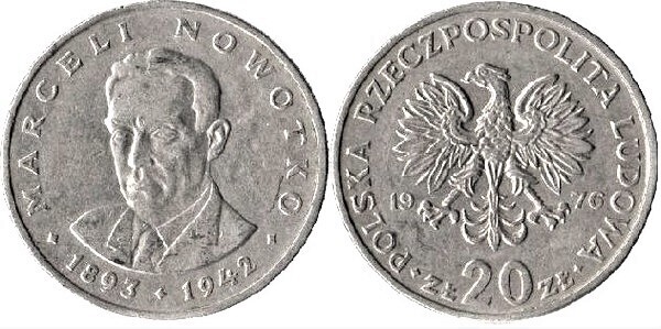 20 zlotych (Marceli Nowotko)