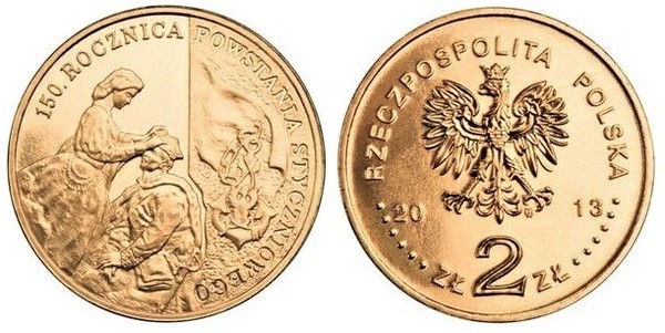 2 zlote (150th Anniversary of the January Uprising of 1863)