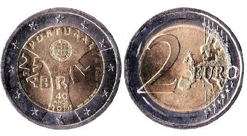 2 euro (40th Anniversary of the Carnation Revolution - April 25th)