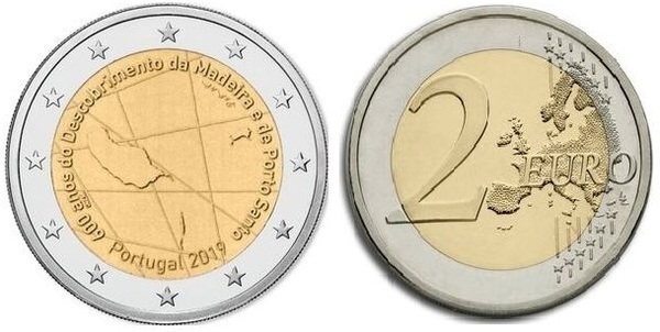 2 euro (600th Anniversary of the Discovery of Madeira and Porto Santo)