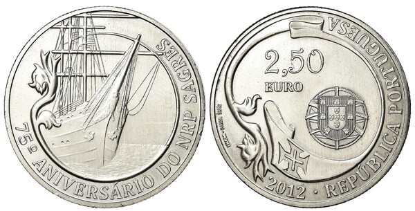 2,50 euro (75th Anniversary of NRP Sagres)